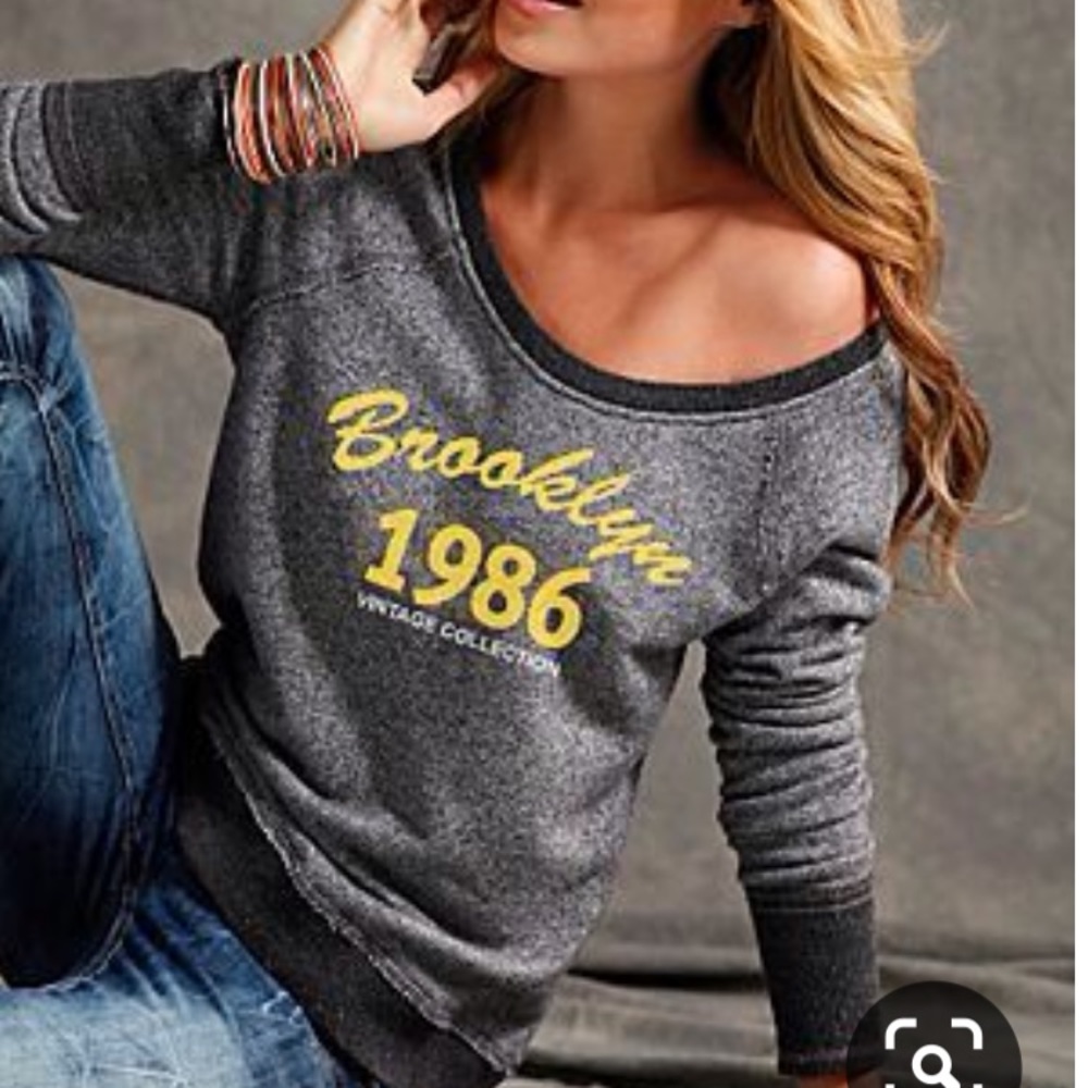 Off Shoulder Brooklyn 1986 Venus Sweatshirt